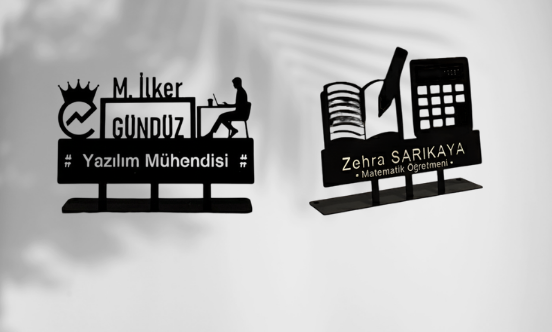 MASAÜSTÜ KİŞİYE ÖZEL METAL İSİMLİKLER