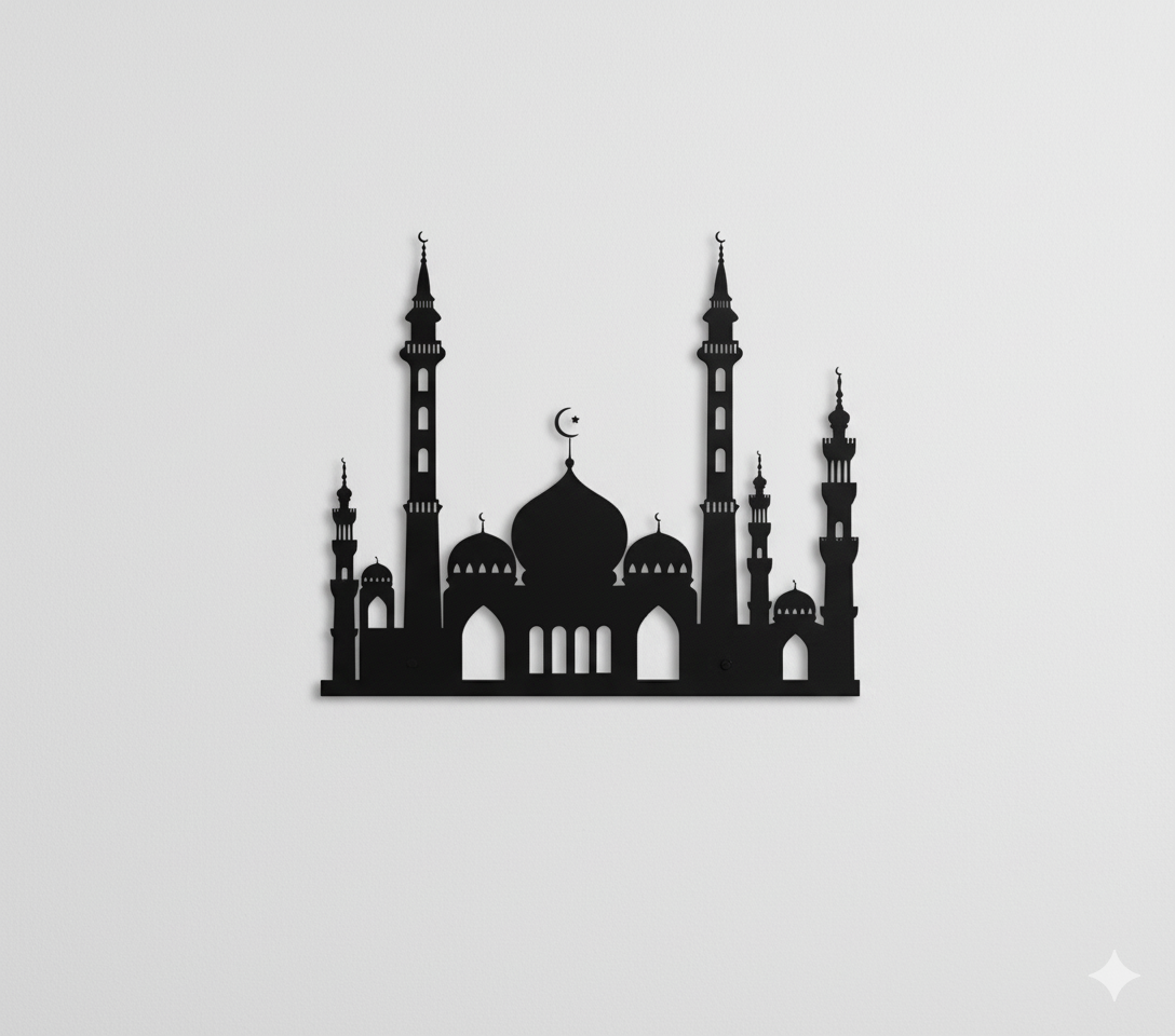 DUVAR DEKORU İÇİN TASARLANMIŞ TAC MAHAL DESENLİ METAL TABLO 14